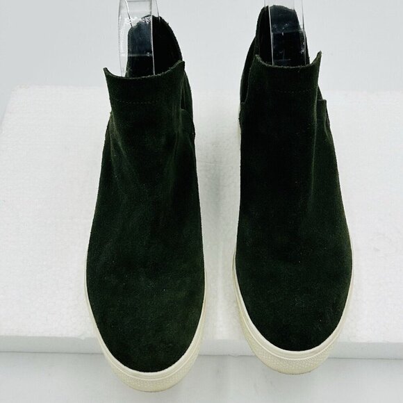 Steve Madden Bootie Sneakers Women's Wrangle Dark Green Suede Leather Size 7M - Picture 6 of 8